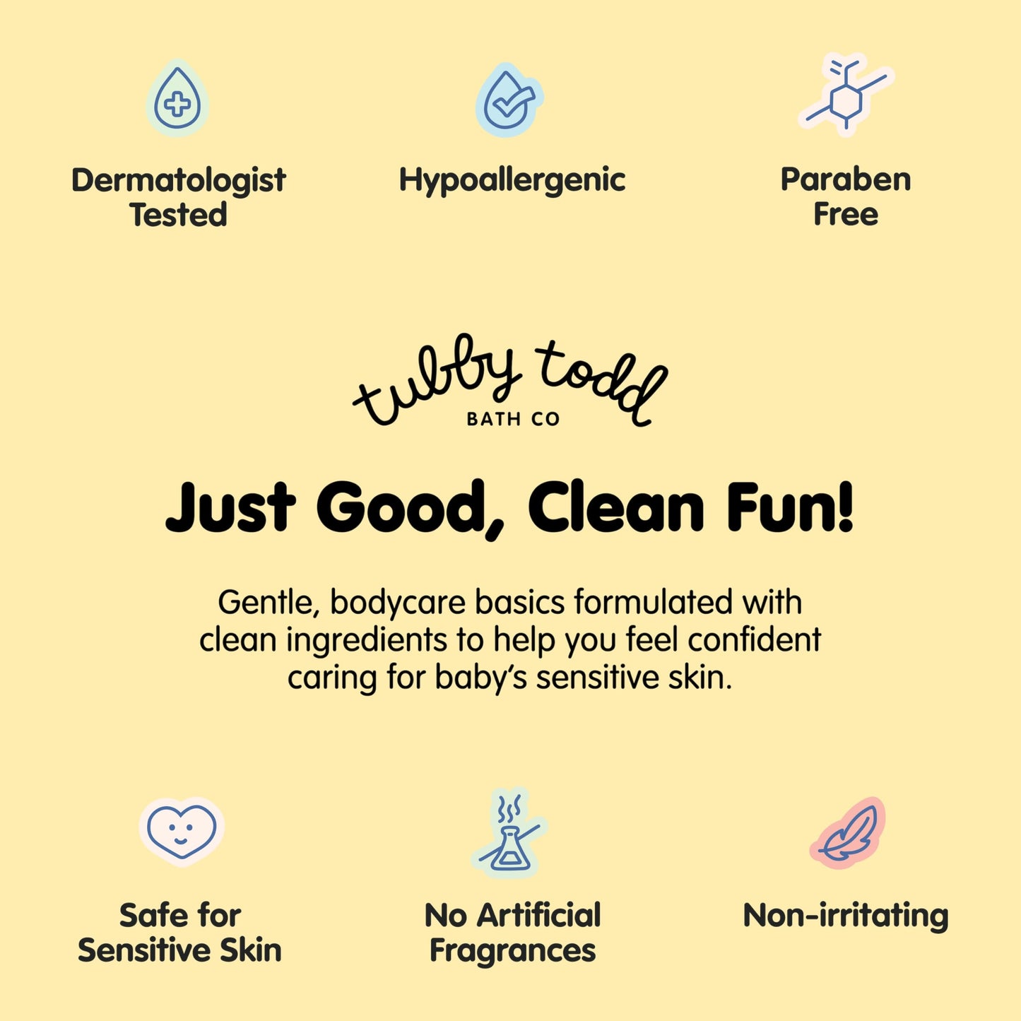 TUBBY TODD Bubble Bath for Kids – Hypoallergenic, Lavender Rosemary (2 Pack)