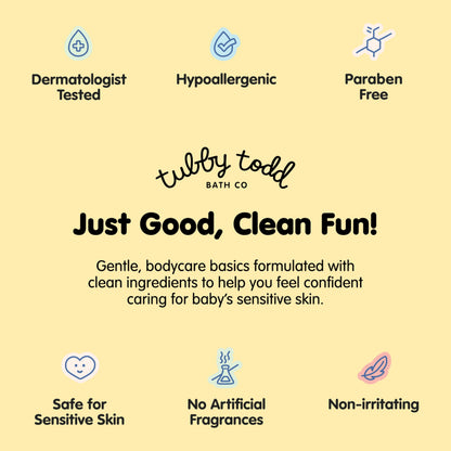 TUBBY TODD Bubble Bath for Kids – Hypoallergenic, Lavender Rosemary (2 Pack)