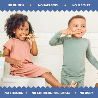 TUBBY TODD Fluoride Free Kids Toothpaste - Watermelon Flavor | Safe for Babies, Toddlers & Children (4oz, 2 Pack)