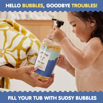 Tubby Todd Bubble Bath for Kids & Babies – Hypoallergenic, Non-Irritating (2 Pack) Sweet Quince & Honeysuckle