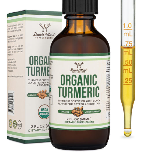 Gocce di Curcuma Biologica con Pepe Nero – 1.180mg per Dose | Double Wood