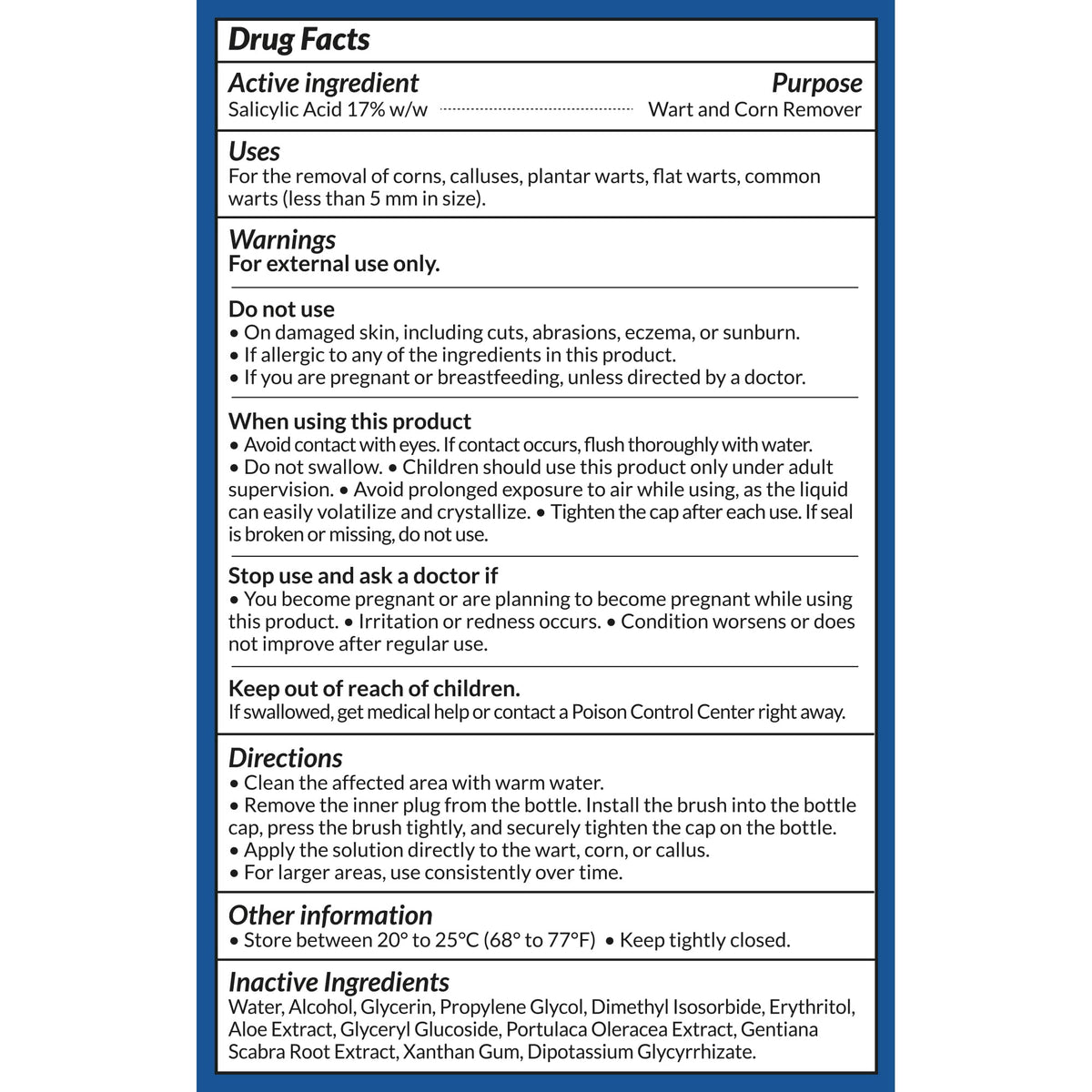 Uikeaft Wart Corn Callus Remover for Feet | Extra Strength Salicylic Acid Liquid 0.5oz (Unscented)