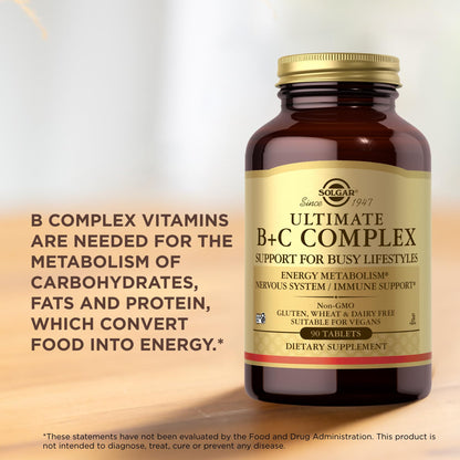 Ultimate B+C Complex Stress Formula - 90 Tablets