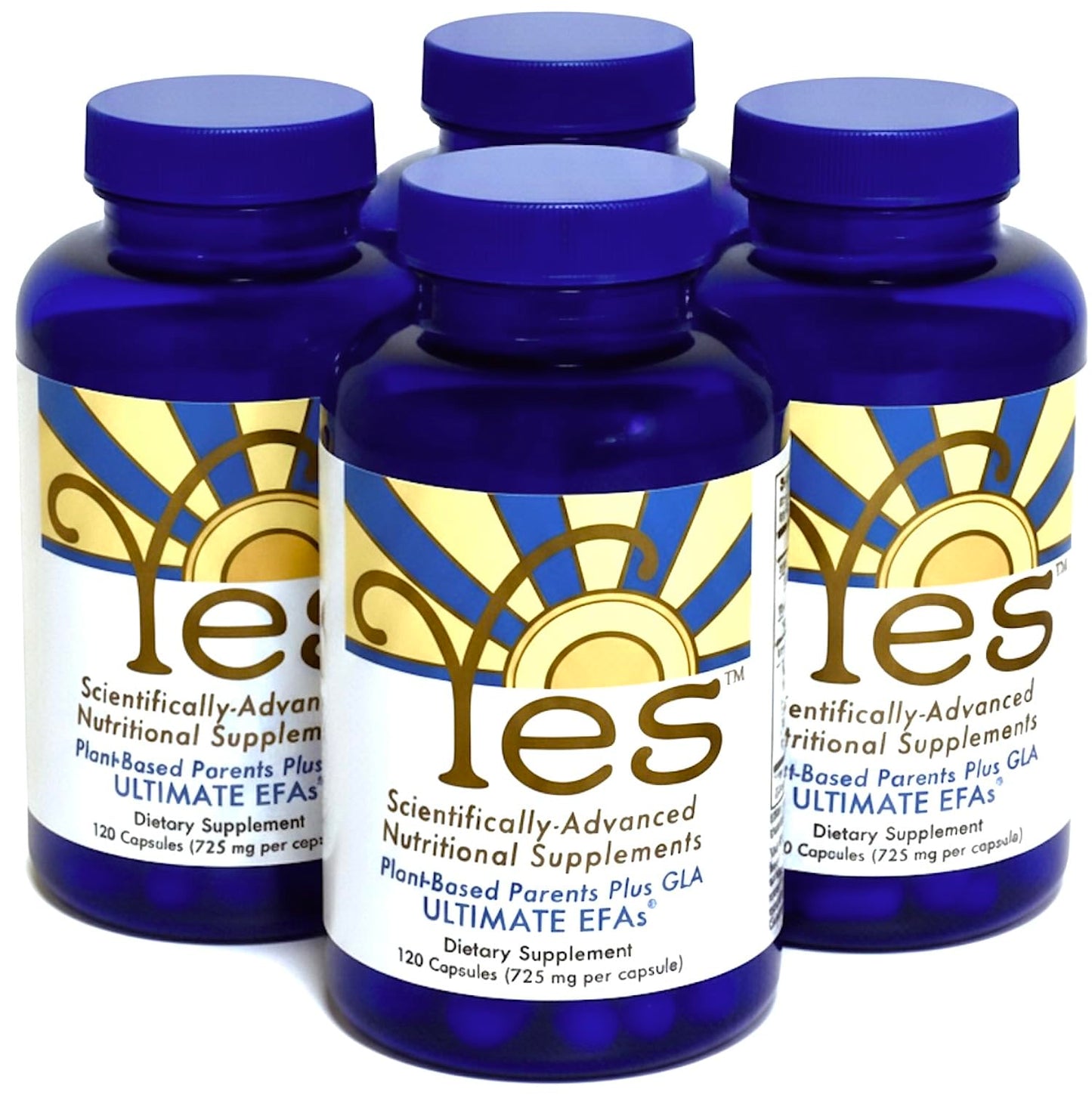 ULTIMATE EFAs YES Plant Based Omega 3 & 6 – Burpless Fish Oil Alternative | 480 Softgels (4 Pack)