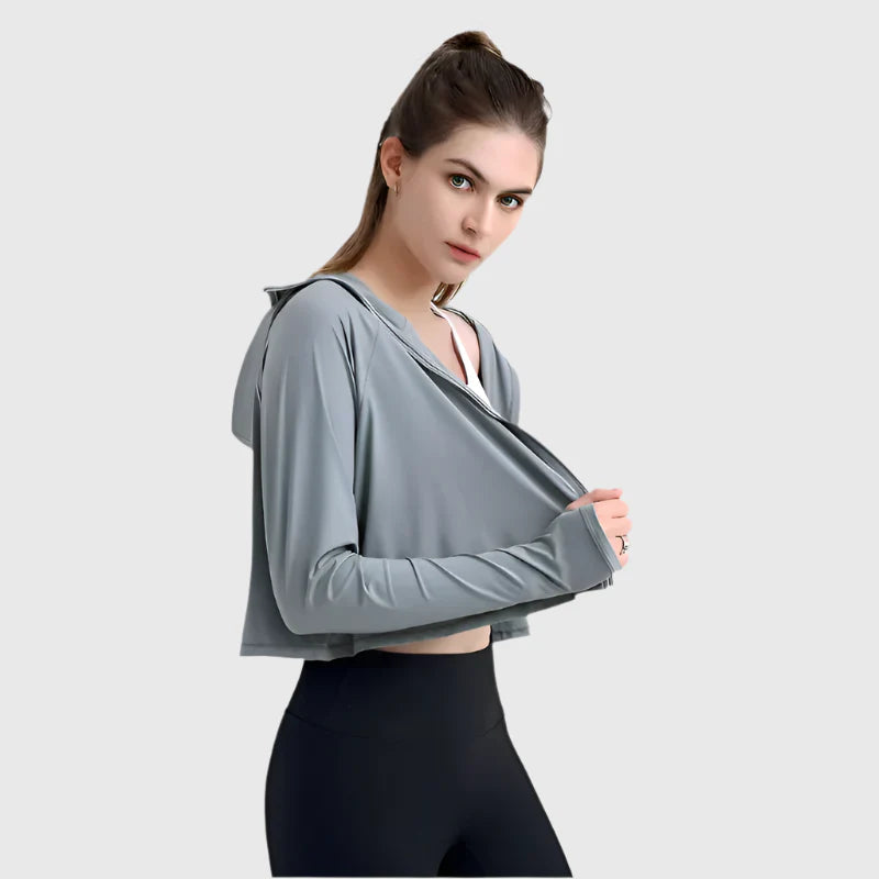 UPF 50+ Hooded Cropped Shirt