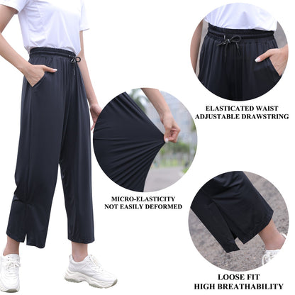 UPF50+ Wide Leg Cropped Trousers