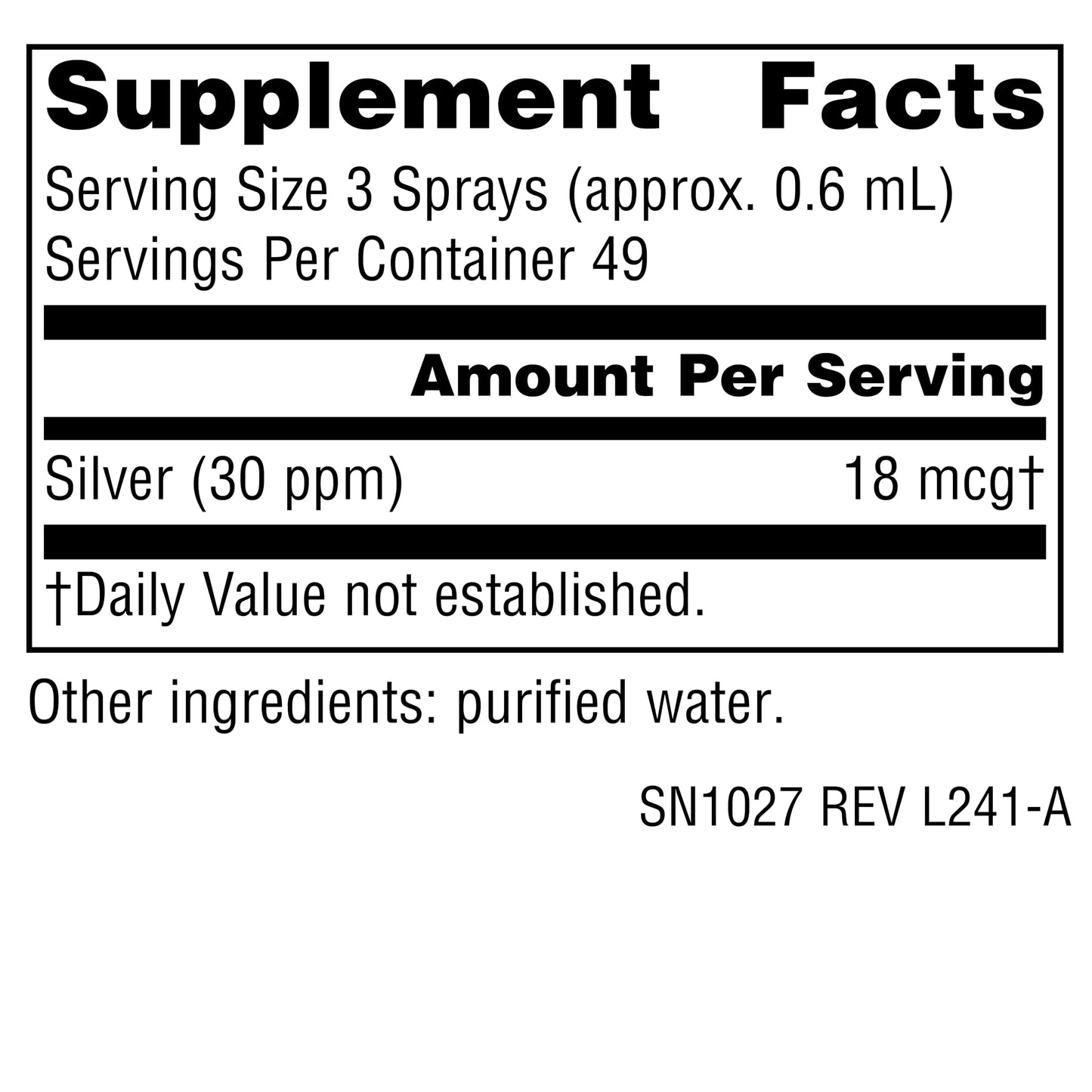 Source Naturals Wellness Colloidal Silver 30 PPM Liquid Spray Bottle - 1 fl oz