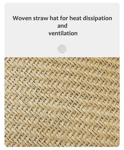 واقي شمس من القش المنسوج للحماية من الأشعة فوق البنفسجية