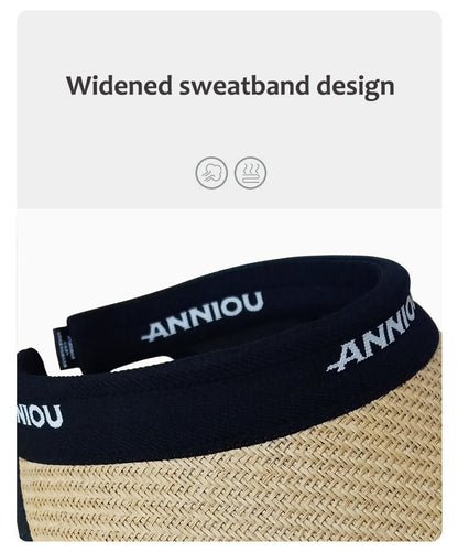 واقي شمس من القش المنسوج للحماية من الأشعة فوق البنفسجية