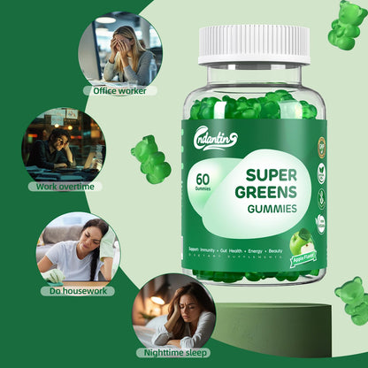 Multivitamin Super Greens Gummies for Women - Vegan Apple, 60 Count