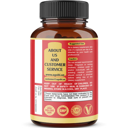 90 Capsules Ashwagandha Supplement with Ginger Root, Turmeric, Rhodiola Rosea & Black Pepper