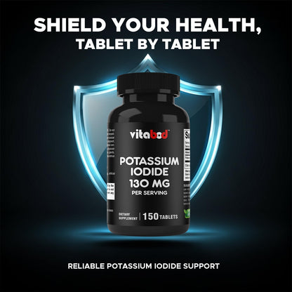Vitabod Potassium Iodide 130 mg | 150 Tablets (1 Bottle) | Exp 05/2030