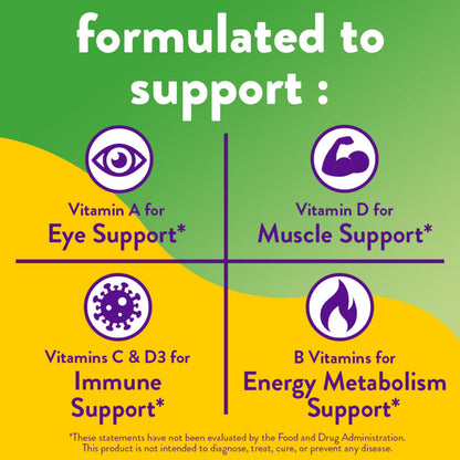 Vitafusion Multi + Energy Gummies – 90 Count | Energy Metabolism Support