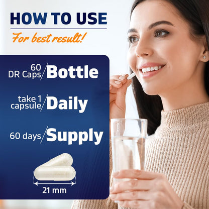 Vitamatic Acidophilus Bifidus 25 Billion DR Capsule – 60 Count | Digestive Support