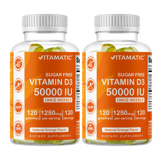 Vitamatic Sugar Free Vitamin D3 50,000 IU Weekly Gummies - 2 Pack