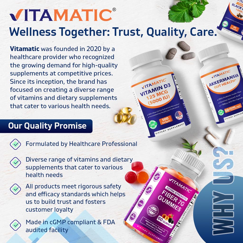 Vitamatic Melatonin 10 mg Tablets | Vegetarian, Non-GMO, Gluten-Free | 365 Tablets (1-Year Supply)