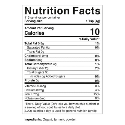 Vitamatic Organic Turmeric Powder – 1 lb (16 oz) | USDA Certified