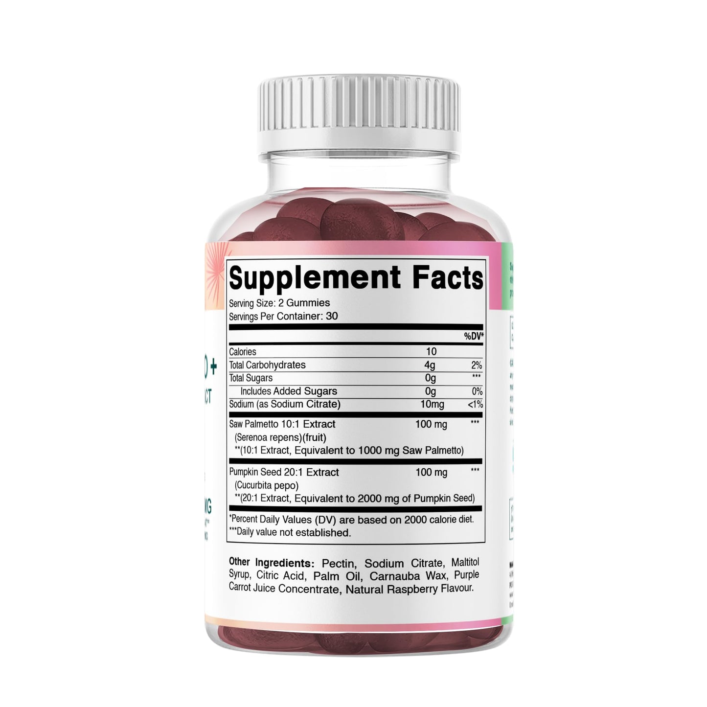 Vitamatic Sugar-Free Saw Palmetto with Pumpkin Seed – 3000 mg Equivalent per Serving | 60 Gummies