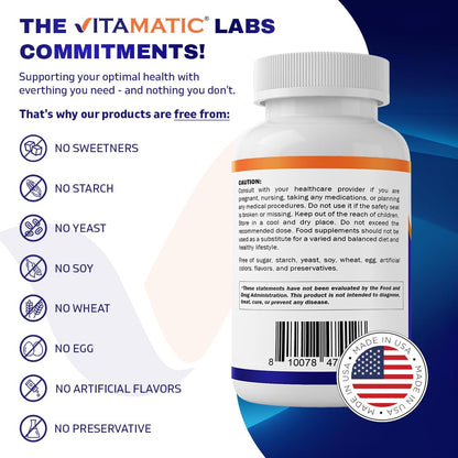 Vitamatic TMG 1000mg – Trimethylglycine (Betaine Anhydrous) | 120 Tablets, 120 Servings – Non-GMO & Gluten Free
