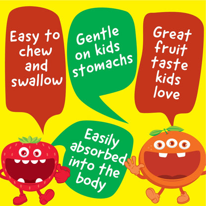 VitaWorks Kids Vitamin C Chewables – 250 mg Orange Flavor | 120 Chewables | Vegan & Gluten Free
