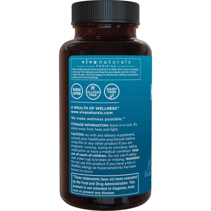 Viva Naturals Antarctic Krill Oil 1250 mg – Omega-3 EPA/DHA + Astaxanthin, Caplique, No Fishy Aftertaste (Pack of 6)