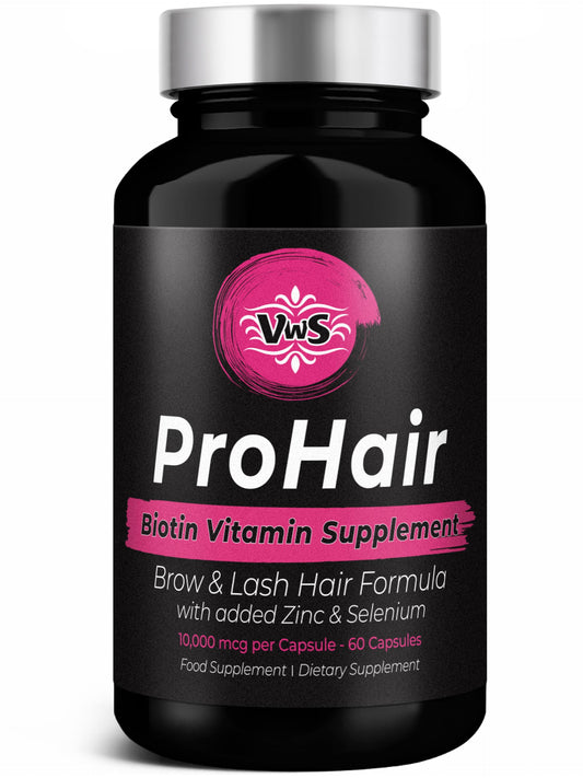 VWS Biotin 10,000 mcg with Zinc & Selenium – Hair, Nails & Skin (60 Vegan Capsules)