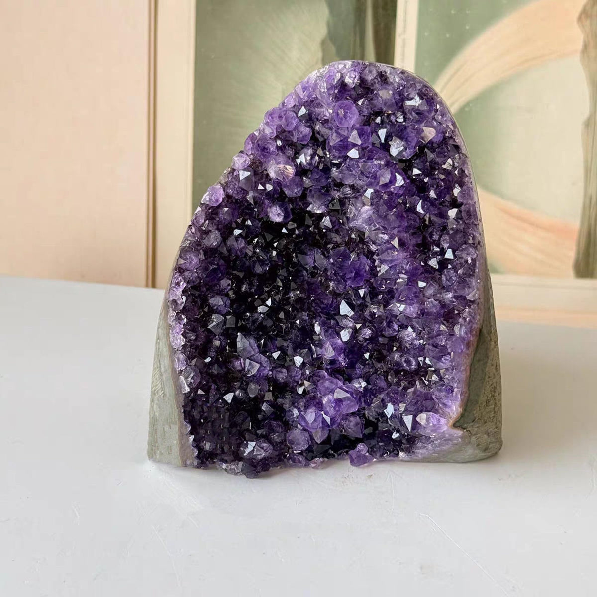 WAFUNNE Amethyst Geode Cluster 10-11LB – Purple Crystal Decor & Ambience