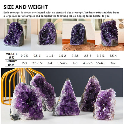 WAFUNNE Amethyst Crystal Geodes – Purple Quartz Rock Cluster, 7-8 lb