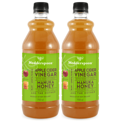 Wedderspoon Apple Cider Vinegar with Manuka Honey – Twin Pack