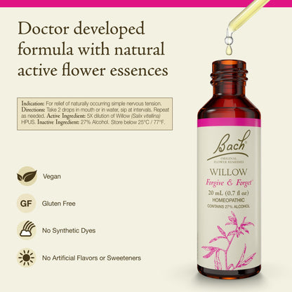 Willow Bach Original Flower Remedy: Forgive & Forget | 20mL Dropper