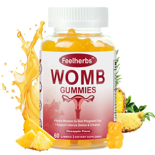 Womb Gummies for Women – Fertility Support, Pineapple Balance, Vegan & Gluten-Free (60 Count)