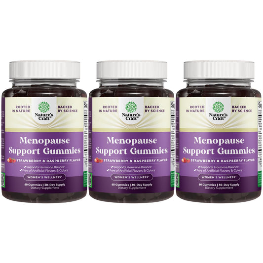 Natures Craft Womens Menopause Gummies with Dong Quai & Ashwagandha – 60 Count (3 Pack)