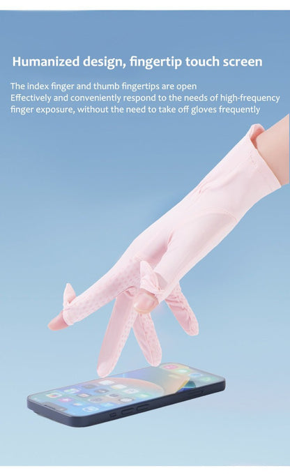 Women's UPF 50+ Breathable Sun Protection Gloves