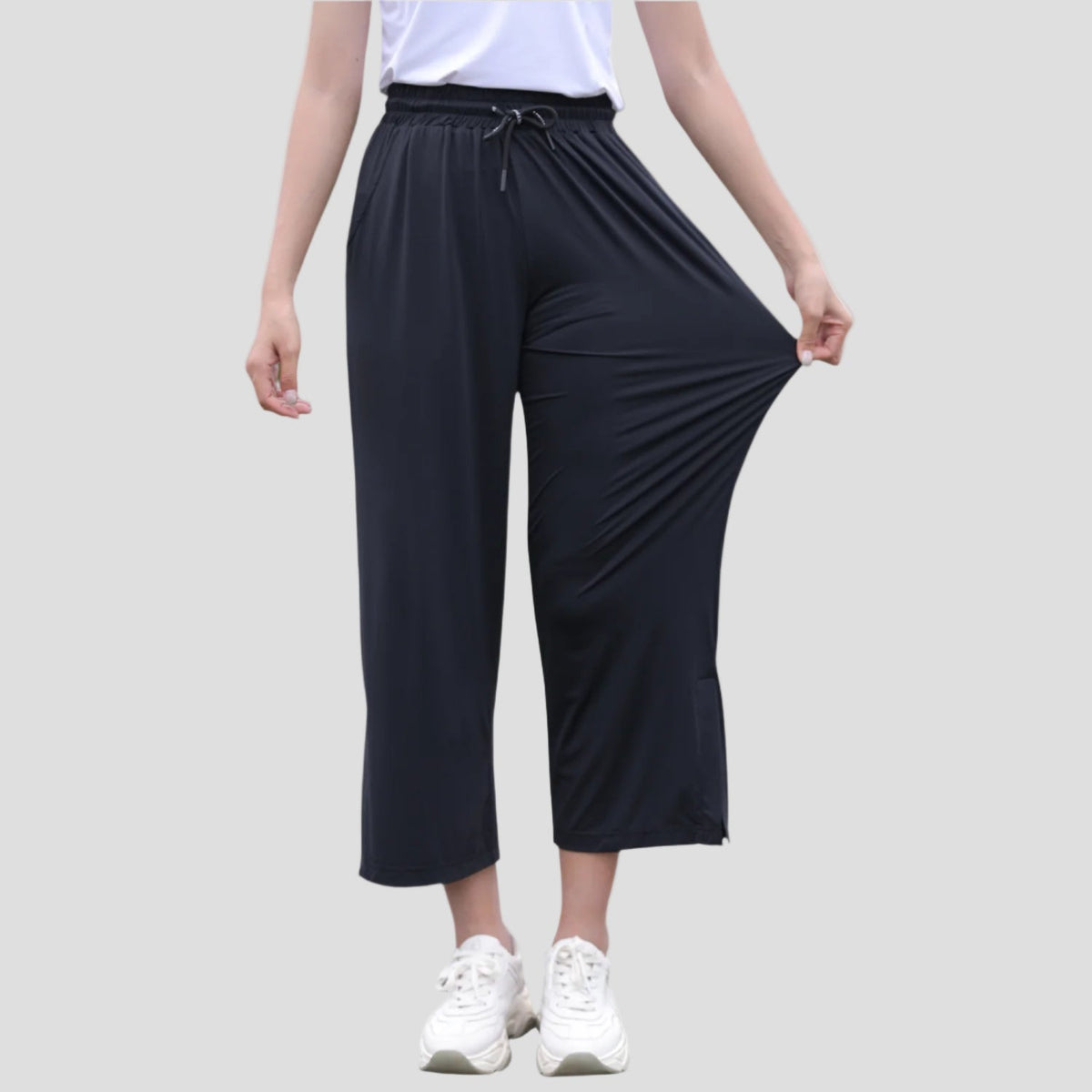 UPF50+ Wide Leg Cropped Trousers