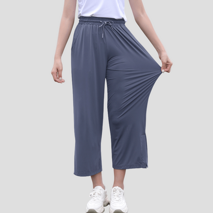 UPF50+ Wide Leg Cropped Trousers