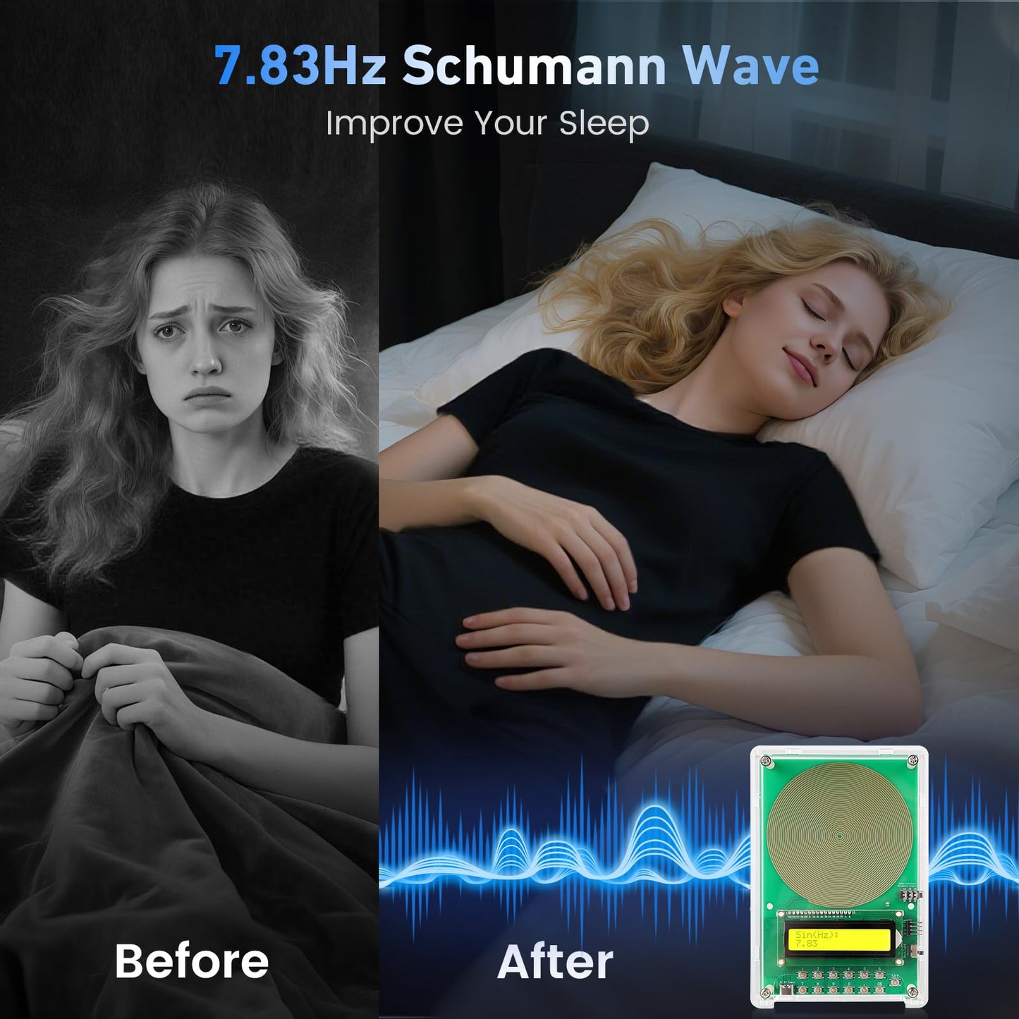 XIKDS Adjustable Frequency Generator for Healing – 0.01Hz to 200kHz, 7.83Hz Schumann, USB-C