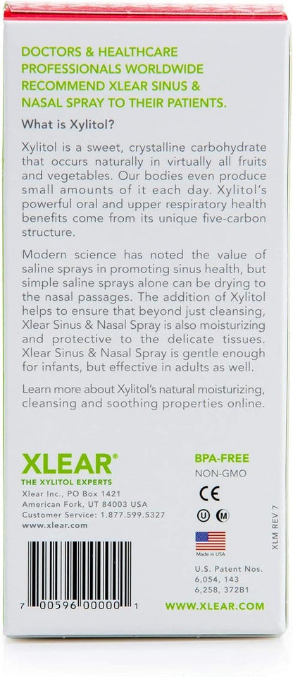 Xlear Natural Nasal Spray with Xylitol — 1.5 fl oz (Pack of 3)