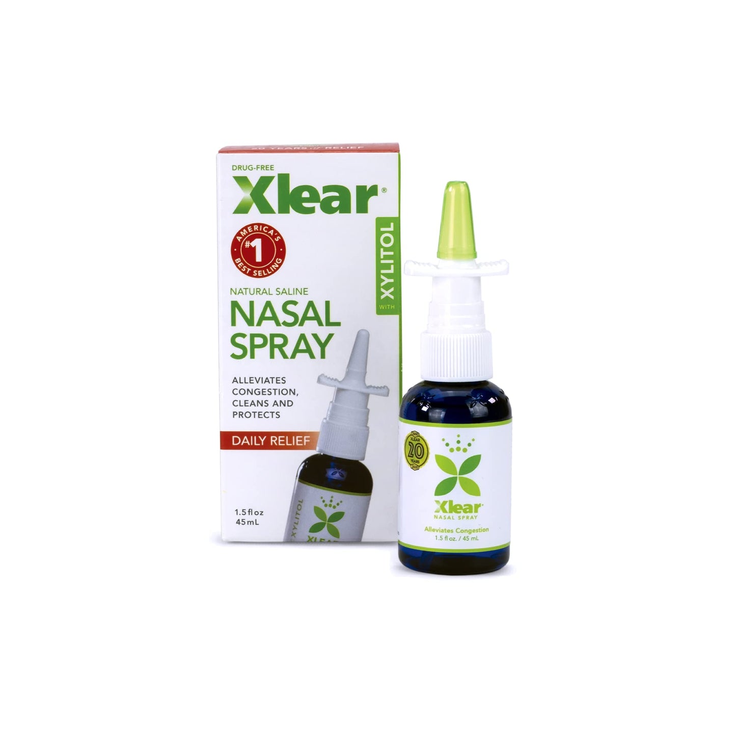 Xlear Natural Nasal Spray with Xylitol – 1.5 fl oz (Pack of 12)