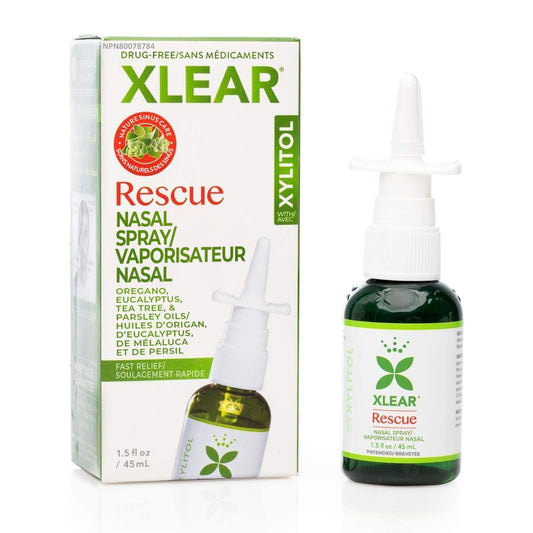 Xlear Rescue Natural Nasal Spray with Xylitol, Oregano & Tea Tree – 1.5 fl oz