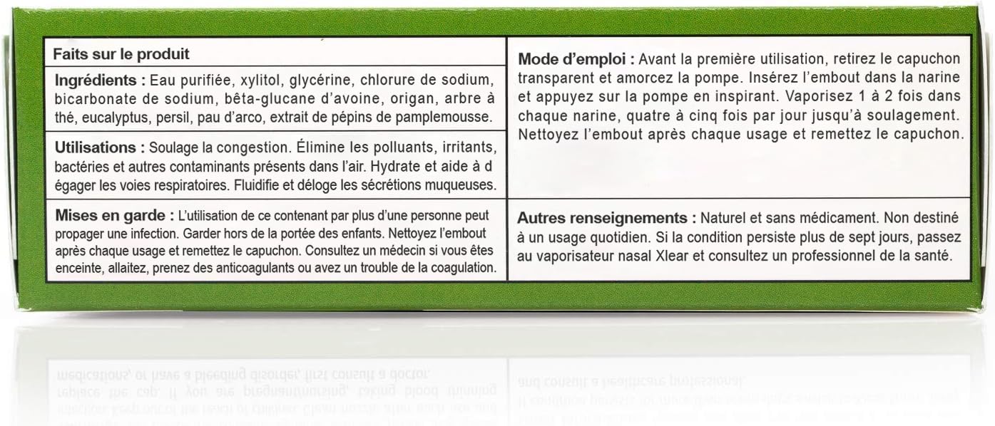 Xlear Rescue Natural Nasal Spray with Xylitol, Oregano & Tea Tree – 1.5 fl oz