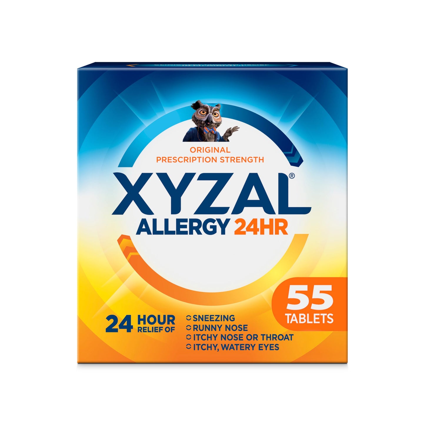 Xyzal 24 Hour Allergy Relief Medicine — Original Prescription Strength Antihistamine, 5 mg, 55 Count