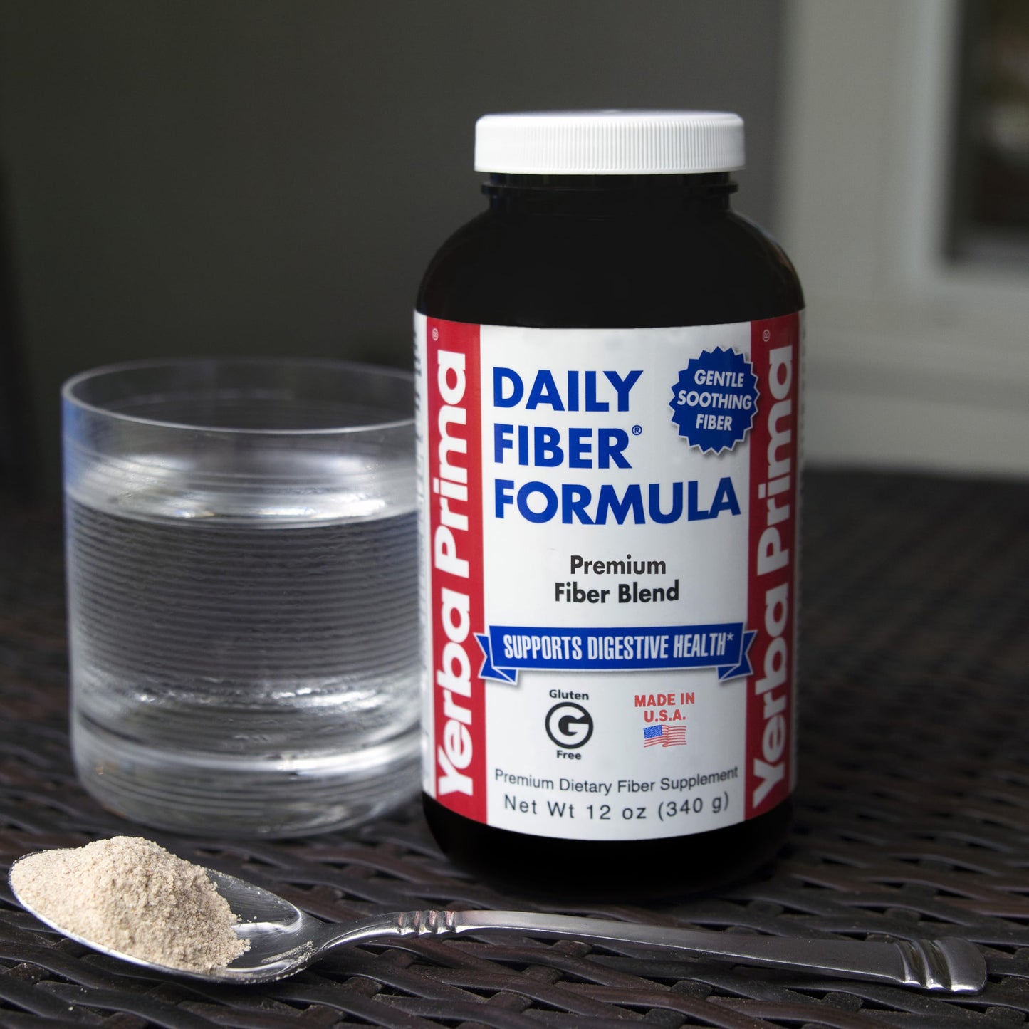 Yerba Prima Daily Fiber Powder - 12 oz | Digestive Support, Vegan