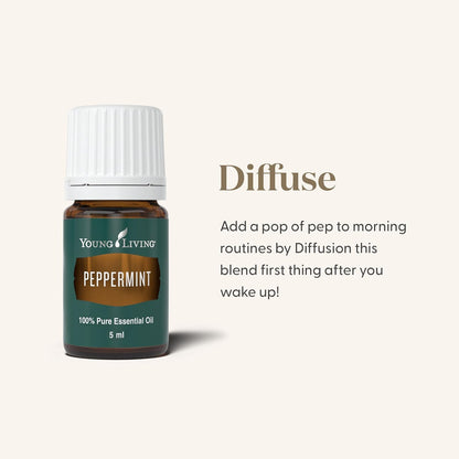 Young Living Peppermint Essential Oil 5 ml | Relaxation, Cooling & Digestive Support