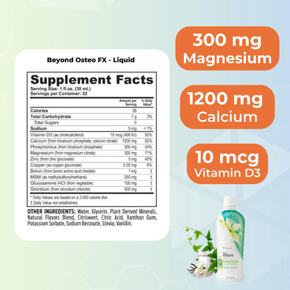 Youngevity Beyond Osteo-Fx Liquid 32 oz Pack of 4 – Calcium, Magnesium & 77 Trace Minerals