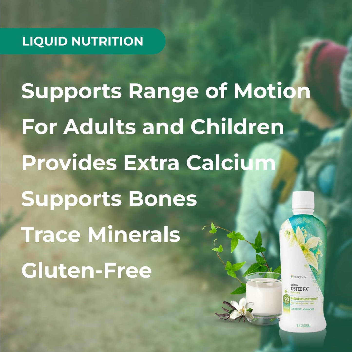 Youngevity Beyond Osteo-Fx Liquid 32 oz Pack of 4 – Calcium, Magnesium & 77 Trace Minerals