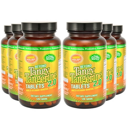 Youngevity Beyond Tangy Tangerine 2.0 – Multi-Vitamin & Mineral Complex | 160,000 ORAC | 120 Tablets | 6-Pack | Natural & Whole Foods