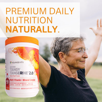 Youngevity Beyond Tangy Tangerine 2.0 Citrus Peach Fusion – 8000 ORAC Multivitamin & Mineral, 6-Pack