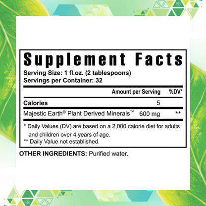 Youngevity Plant Derived Liquid Minerals | 77+ Trace Minerals, 19,000 mg Plant Mineral Solids – 32 oz Pack of 4