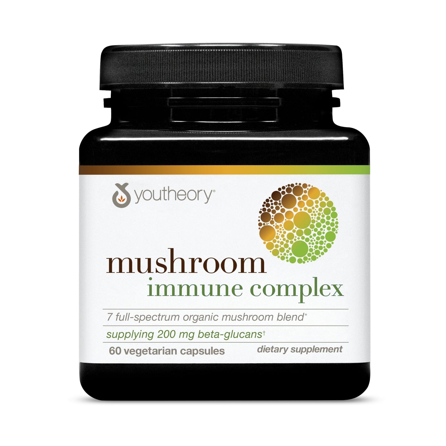 Youtheory Mushroom Immune Complex – Vegan Immune Support (60 Vegetarian Capsules)