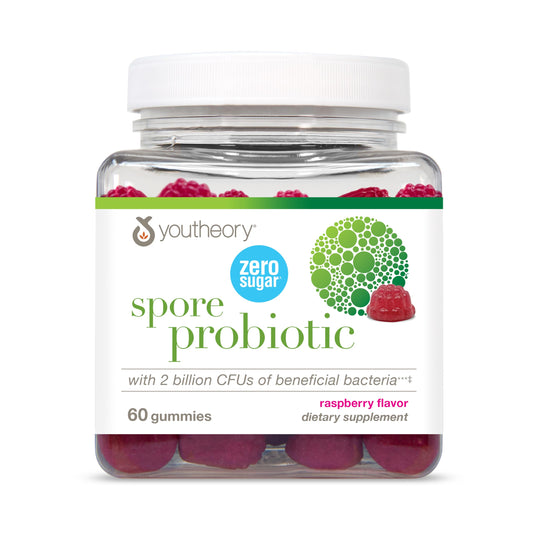 Youtheory Spore Probiotic – Vegan Gut Support, Bacillus Coagulans | 60 Gummies